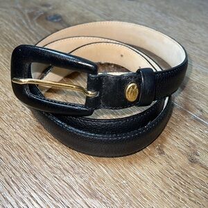 Longchamp Black Leather Belt Freesize
